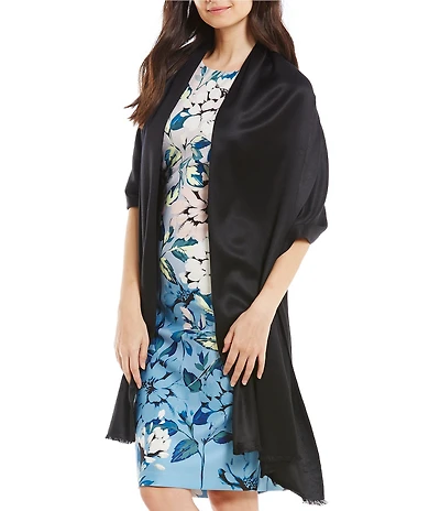 Vince Camuto Frayed Satin Wrap