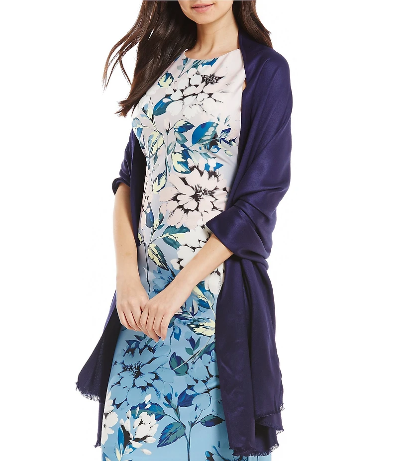 Vince Camuto Frayed Satin Wrap