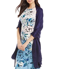Vince Camuto Frayed Satin Wrap