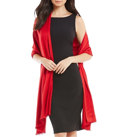 Vince Camuto Frayed Satin Evening Wrap