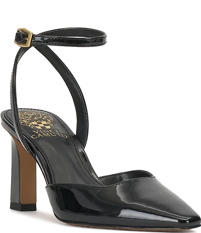 Vince Camuto Galees Patent Ankle Strap Pumps