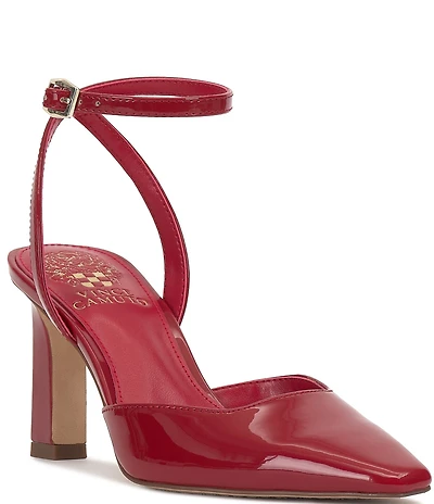 Vince Camuto Galees Patent Ankle Strap Pumps