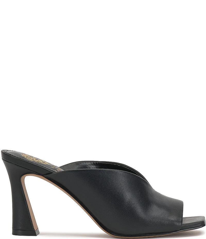 Vince Camuto Galeni Leather Square Peep Toe Dress Slide Sandals