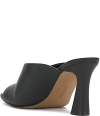 Vince Camuto Galeni Leather Square Peep Toe Dress Slide Sandals