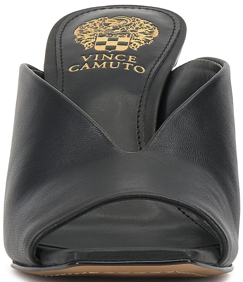 Vince Camuto Galeni Leather Square Peep Toe Dress Slide Sandals