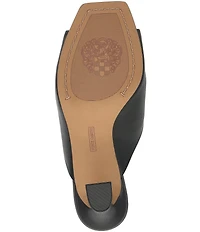 Vince Camuto Galeni Leather Square Peep Toe Dress Slide Sandals