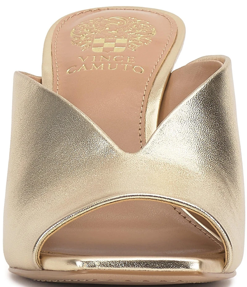 Vince Camuto Galeni Metallic Square Peep Toe Dress Slide Sandals