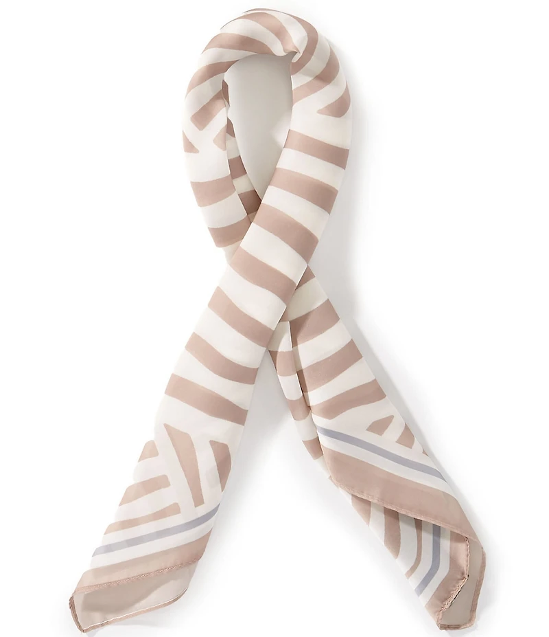 Vince Camuto Geo Stripe Bordered Square Scarf