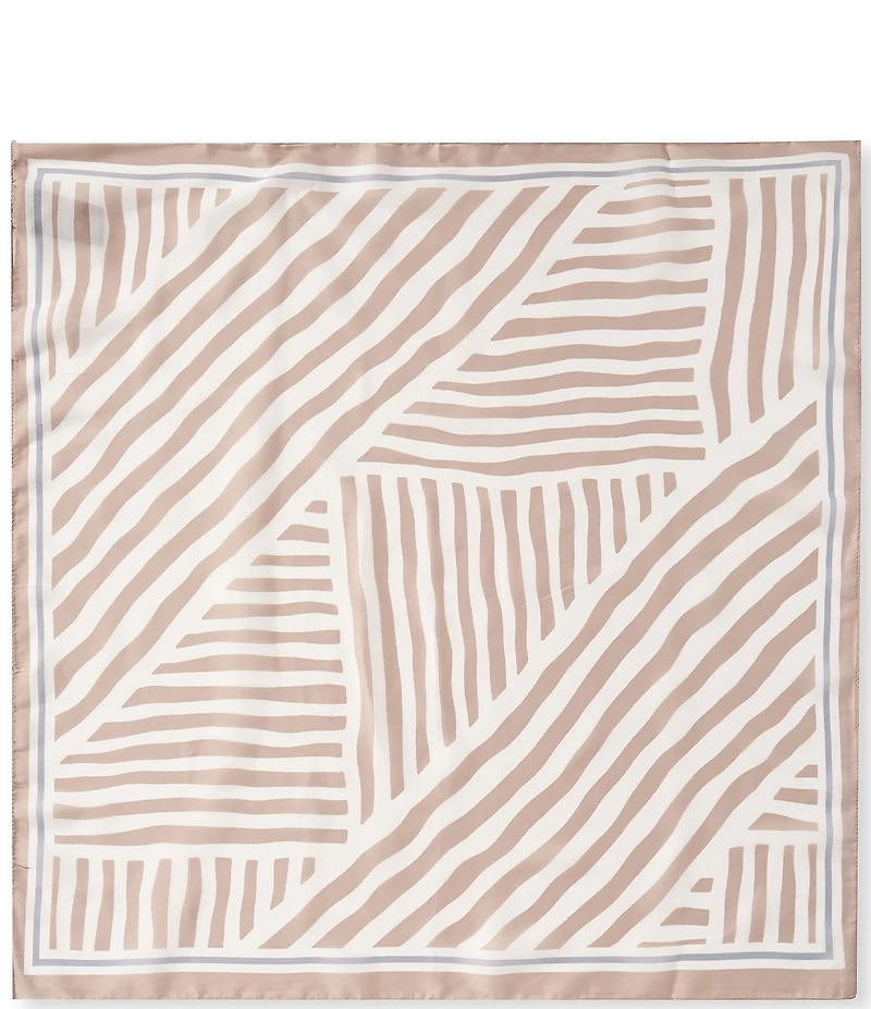 Vince Camuto Geo Stripe Bordered Square Scarf