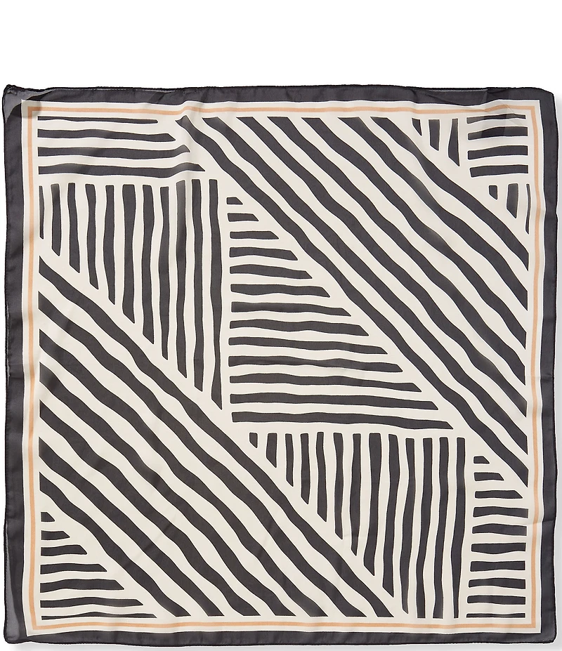 Vince Camuto Geo Stripe Bordered Square Scarf