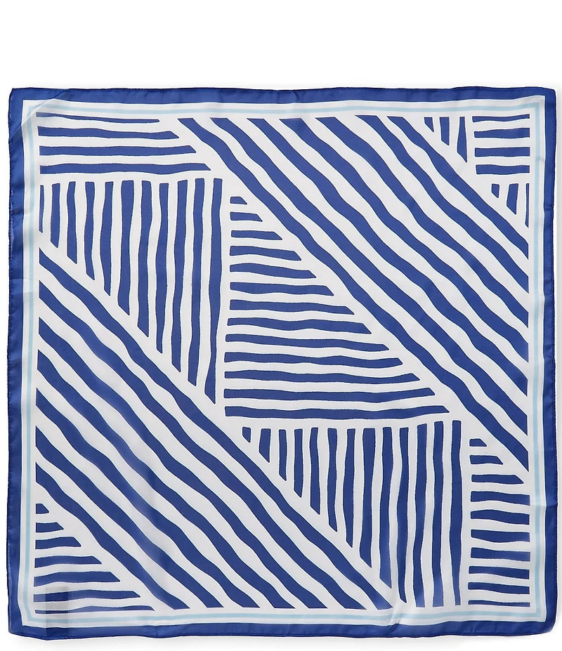 Vince Camuto Geo Stripe Bordered Square Scarf