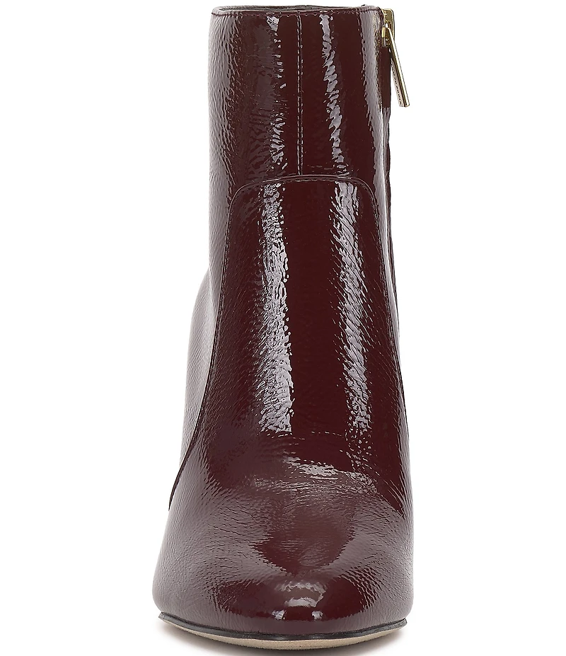 Vince Camuto Greer Patent Zip Up Ankle Booties