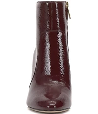 Vince Camuto Greer Patent Zip Up Ankle Booties