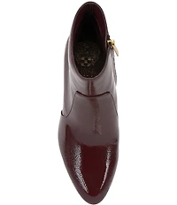 Vince Camuto Greer Patent Zip Up Ankle Booties