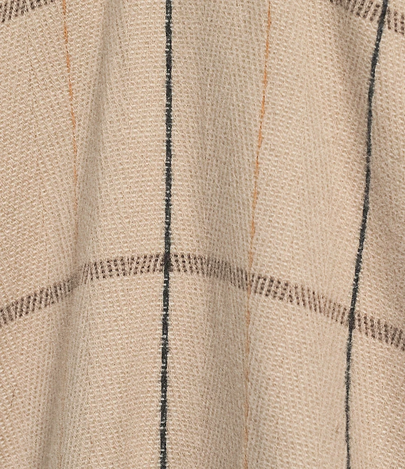 Vince Camuto Grid Plaid Topper with Fur Collar