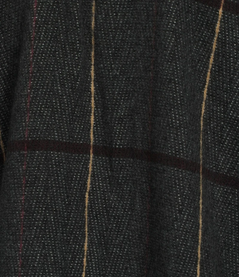 Vince Camuto Grid Plaid Topper with Fur Collar