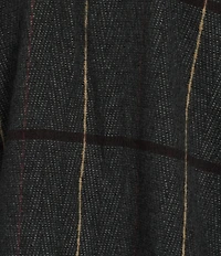 Vince Camuto Grid Plaid Topper with Fur Collar