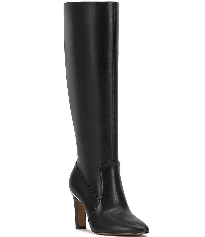 Vince Camuto Gylina Leather Tall Block Heel Boots