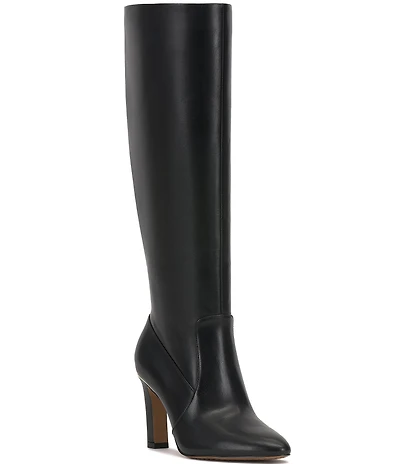Vince Camuto Gylina Leather Tall Block Heel Boots