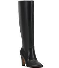 Vince Camuto Gylina Leather Tall Block Heel Boots