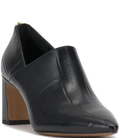 Vince Camuto Haiden Croco Printed Leather Pointed Toe Shooties