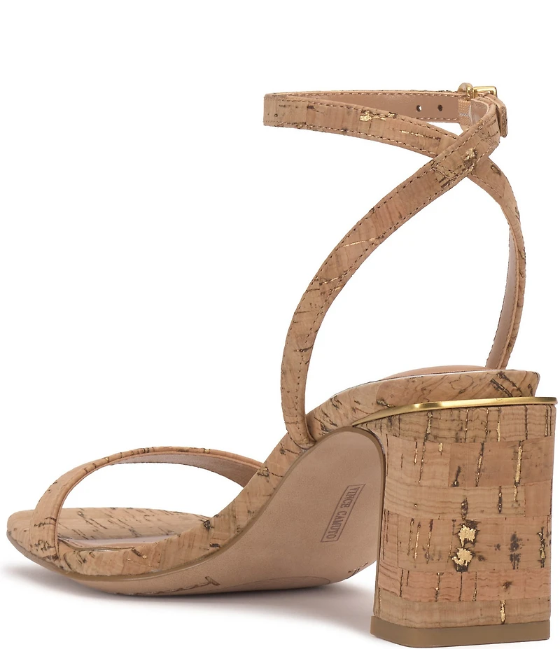 Vince Camuto Hamda Cork Ankle Strap High Heel Sandals