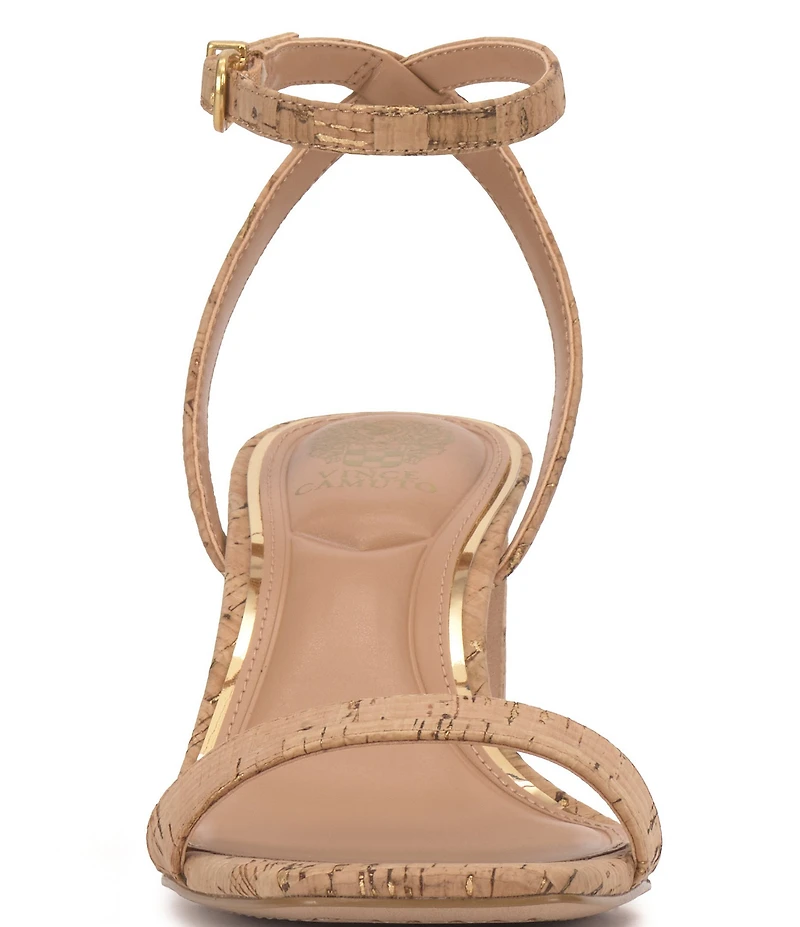 Vince Camuto Hamda Cork Ankle Strap High Heel Sandals