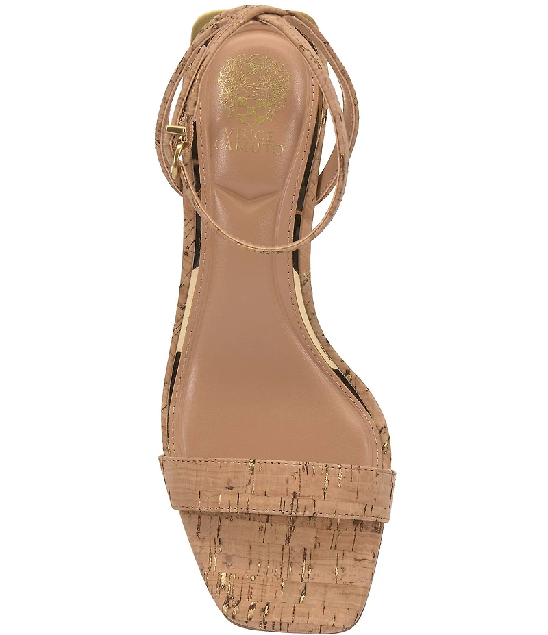 Vince Camuto Hamda Cork Ankle Strap High Heel Sandals
