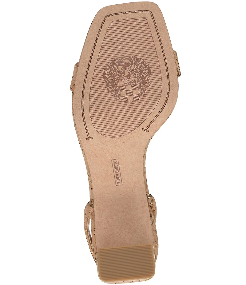 Vince Camuto Hamda Cork Ankle Strap High Heel Sandals