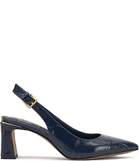 Vince Camuto Hamden Croco Leather Slingback Pumps