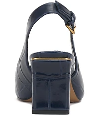 Vince Camuto Hamden Croco Leather Slingback Pumps