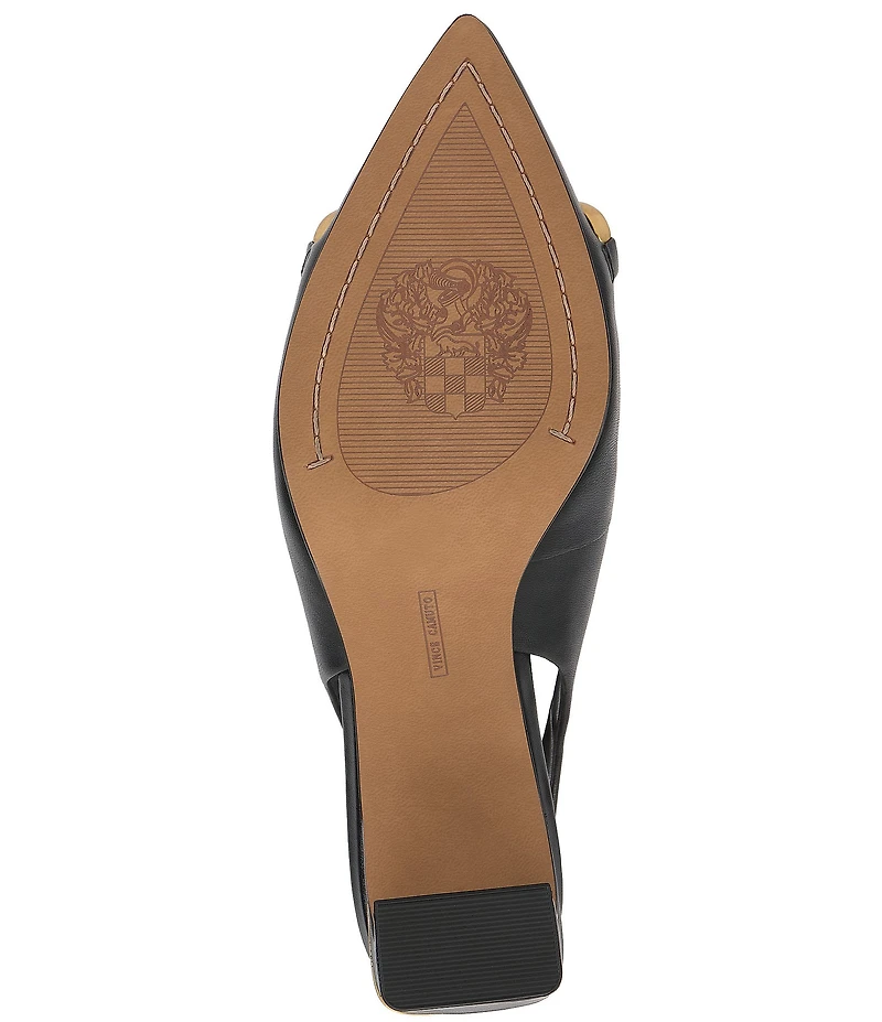 Vince Camuto Hamden Leather Chain Link Hardware Slingback Pumps