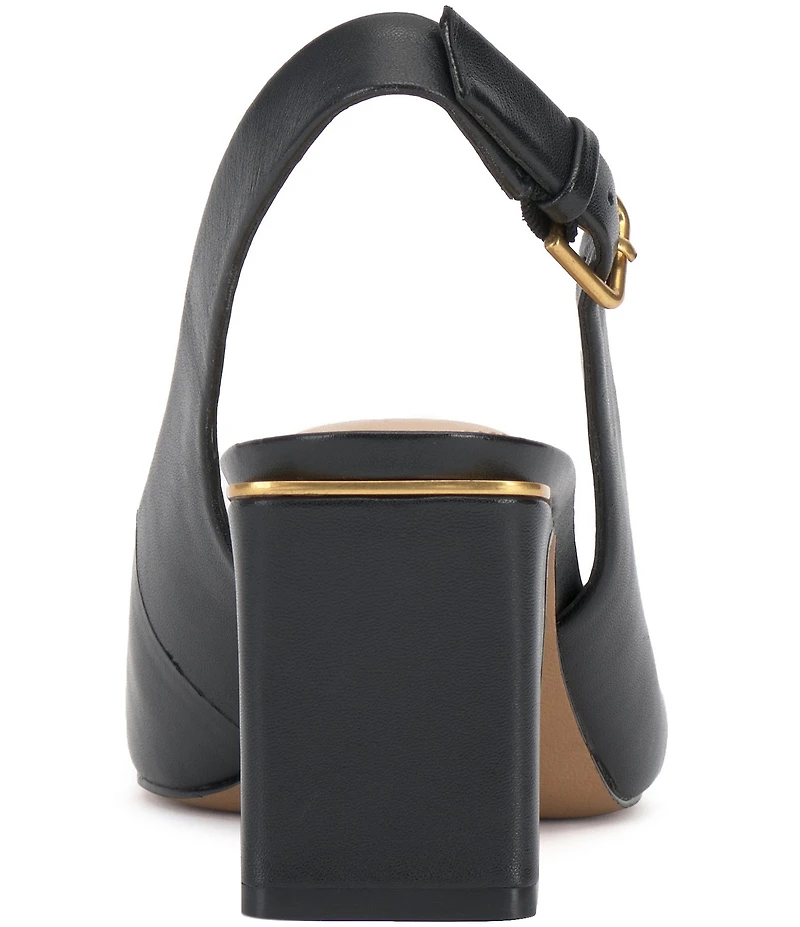 Vince Camuto Hamden Leather Slingback Pumps