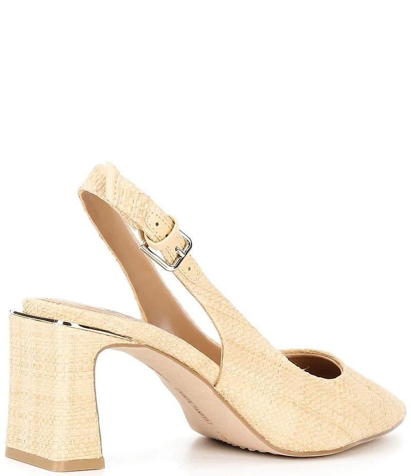 Vince Camuto Hamden Raffia Slingback Point Toe Pumps