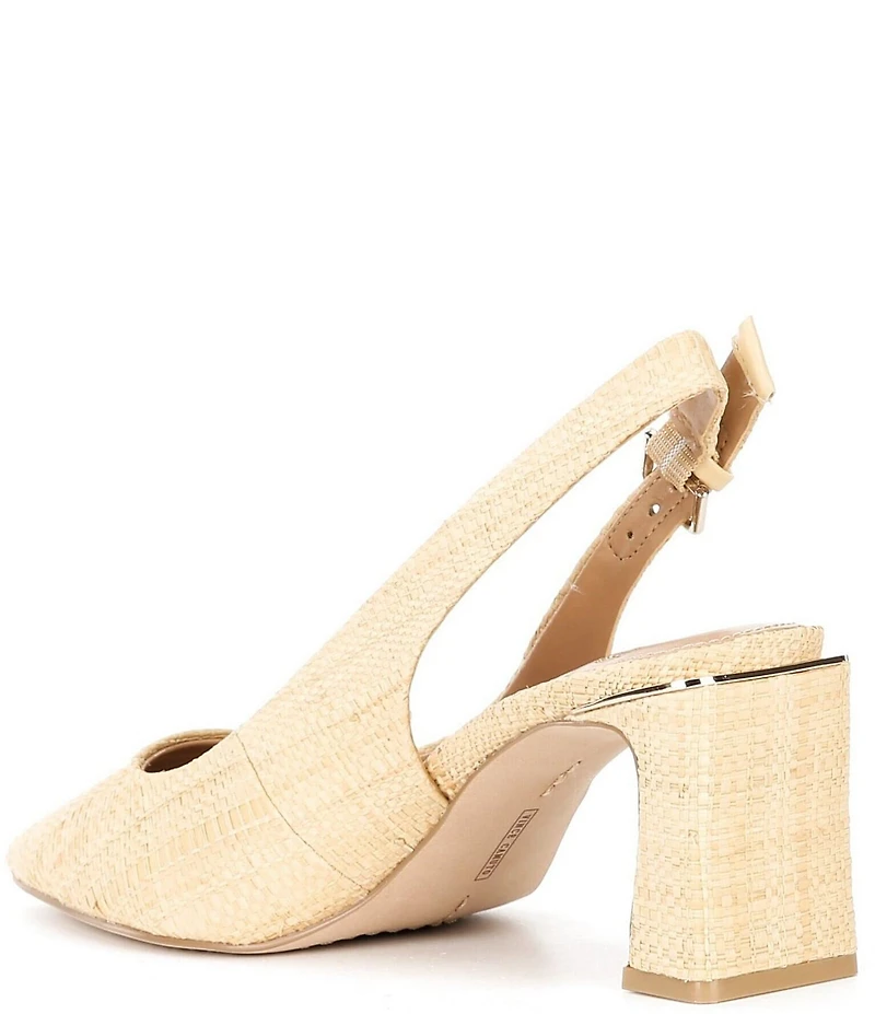 Vince Camuto Hamden Raffia Slingback Point Toe Pumps