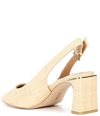 Vince Camuto Hamden Raffia Slingback Point Toe Pumps