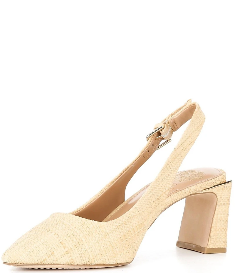 Vince Camuto Hamden Raffia Slingback Point Toe Pumps