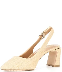 Vince Camuto Hamden Raffia Slingback Point Toe Pumps