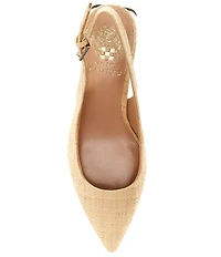 Vince Camuto Hamden Raffia Slingback Point Toe Pumps