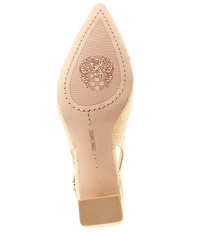 Vince Camuto Hamden Raffia Slingback Point Toe Pumps