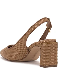 Vince Camuto Hamden Raffia Slingback Point Toe Pumps