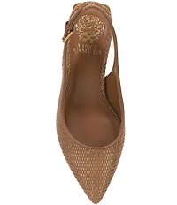 Vince Camuto Hamden Raffia Slingback Point Toe Pumps