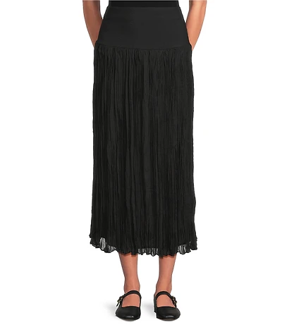Vince Camuto Illusion Pleated A-Line Skirt