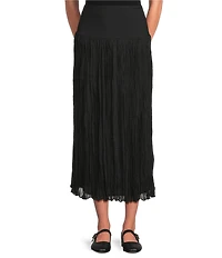 Vince Camuto Illusion Pleated A-Line Skirt