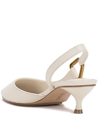 Vince Camuto Inari Leather Hardware Detail Slingback Kitten Heel Pumps