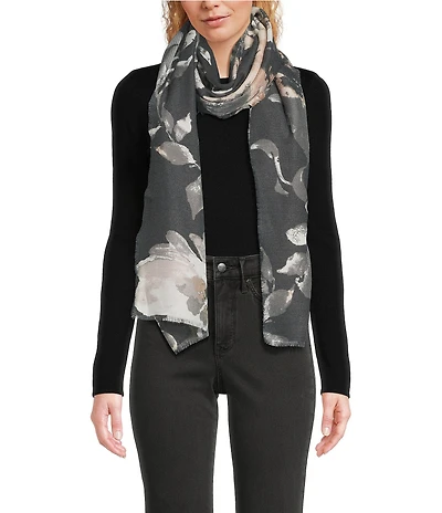 Vince Camuto Inky Floral Super Soft Scarf Wrap