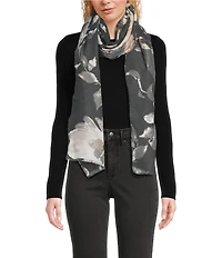 Vince Camuto Inky Floral Super Soft Scarf Wrap