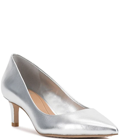 Vince Camuto Kehlia Leather Mid Heel Pumps