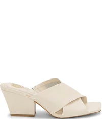 Vince Camuto Kespa Leather Cross Band Slide Sandals