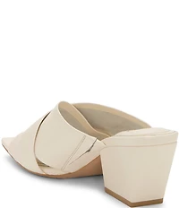 Vince Camuto Kespa Leather Cross Band Slide Sandals